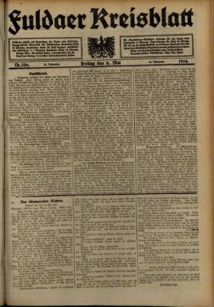 Ausgabe vom Freitag, den 08. Mai 1914.