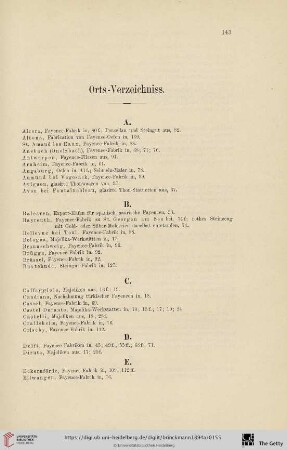 Orts-Verzeichniss
