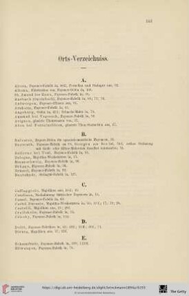 Orts-Verzeichniss