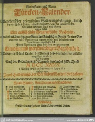 Türcken-Calender