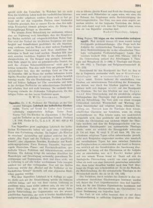 393-394 [Rezension] Sägmüller, Johannes Baptist, Lehrbuch des katholischen Kirchenrechts