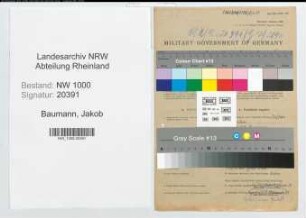 Entnazifizierung Jakob Baumann, geb. 27.05.1902 (Techniker)