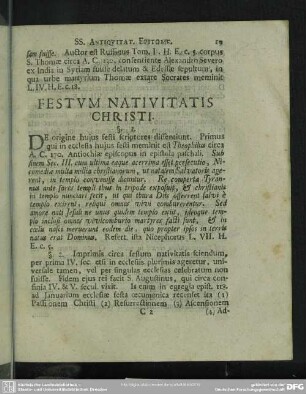 Festum Nativitatis Christi