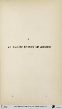 Der altdeutsche Holzschnitt und Kupferstich