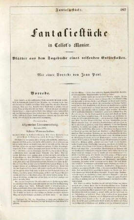 Fantasiestücke in Callot‘s Manier