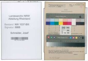 Entnazifizierung Josef Schneider , geb. 07.11.1903 (Amtsanwalt)