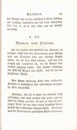 § III. Ruinen von Salona.