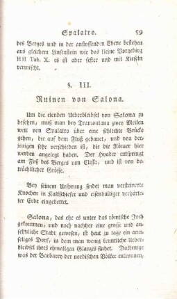 § III. Ruinen von Salona.