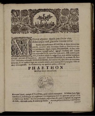 Phaethon Stellas sixas incursans