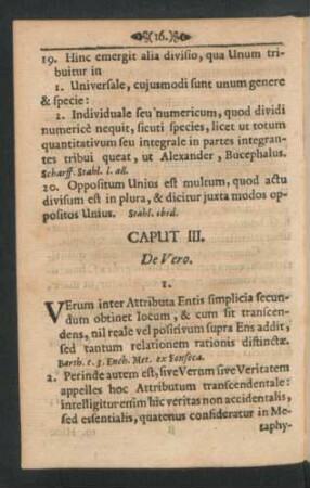 Caput III. De Vero.