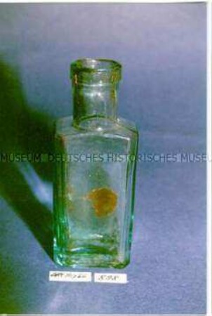 Flasche (ohne Maßangabe), achteckige Grundfläche, (leer)