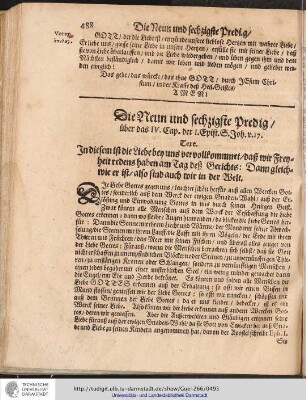 Die Neun und sechzigste Predig