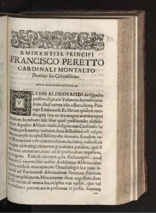 Francisco Peretto Cardinali Montalto.