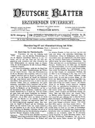 Charakterbegriff und Charakterbildung bei Ziller : (Fortsetzung)