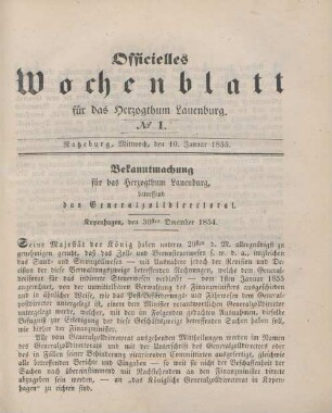 10. Januar-19. December 1855 = No. 1-21