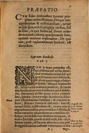 Explicatio Orationis Dominicae ...