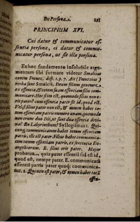 Principium XVI. Cui datur & communicatur essentia personae, ei datur & communicatur persona, ut sit illa persona.