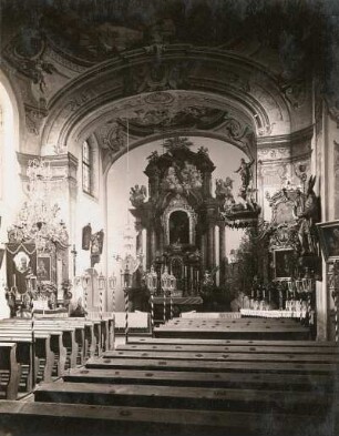 Hohlen (heute Holany / Tschechien). Kirche. Inneres zum Altar