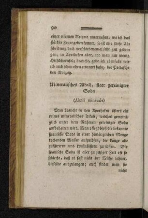 Mineralisches Alkali, statt gereinigter Soda (Alcali minerale)