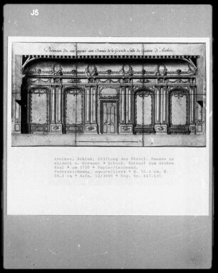 Schloß, entwurf für den Großen Saal