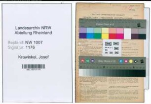 Entnazifizierung Josef Krawinkel , geb. 08.05.1893 (Bauunternehmer)