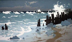 Buhnen am Meer