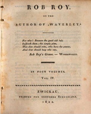 Rob Roy : in four volumes, 4