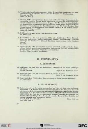 II. Fernwaffen (Nr. 81-109)