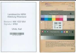 Entnazifizierung Karl Uhde , geb. 21.12.1893 (Steuerinspektor)