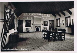 Ansichtskarte: Burg Falkenstein / Harz - Rittersaal