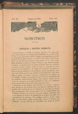 Amenazas a nuestra soberanía