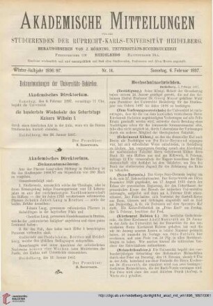 Nr. 14 (6. Februar 1897)
