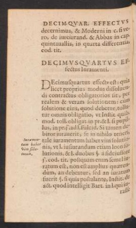 Decimus Quartus Effectus Iuramenti.