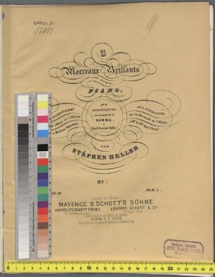 3 Morceaux Brillants : pour Piano ; op. 10, 3. Rondoletto : sur la barcarolle de l'Elisire. - 11 S. - Pl.-Nr. 5454.3