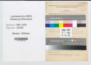 Entnazifizierung Wilhelm Mester, geb. 13.01.1909 (Drogist)