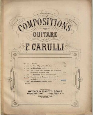 Fantaisie sur la romance favorite de Grisar, La folle : Op. 363