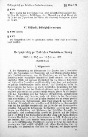 VI. Abschnitt. Schlussbestimmungen (§ 176 - § 177)