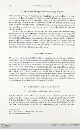 2. Die Entwicklung der Verwaltungsorgane