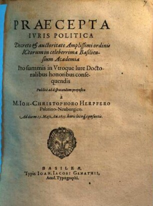 Praecepta Iuris Politica