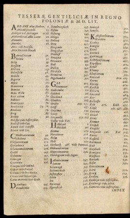 Tesserae Gentiliciae In Regno Poloniae & M. D. Lit.