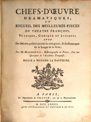 Chefs-d'oeuvre drammatiques