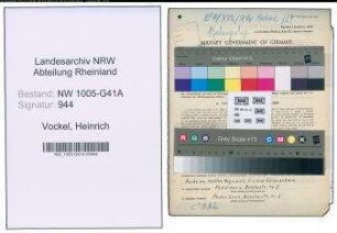 Entnazifizierung Heinrich Vockel , geb. 16.06.1905 (Polizist)