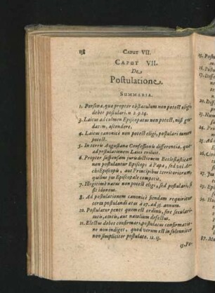 Caput VII. De Postulatione.