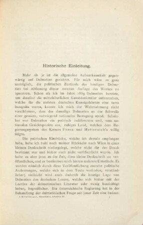 Gesammelte kunsthistorische Schriften, 4. Die mittelalterlichen Kunstdenkmale Dalmatiens in Arbe, Zara, Nona, Sebenico, Traù, Spalato und Ragusa
