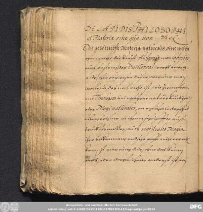 De Lapidis Philosophici Materia sine qua non.