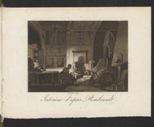 Intérieur d'après Rembrandt.