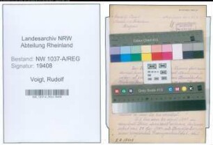 Entnazifizierung Rudolf Voigt , geb. 00.00.0000 ()