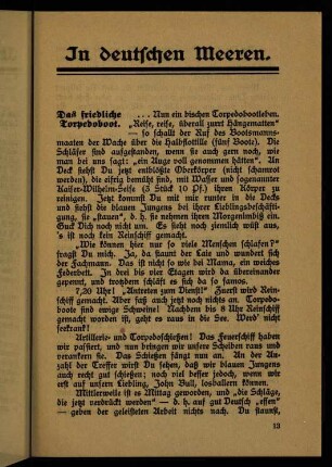 13-41, In deutschen Meeren
