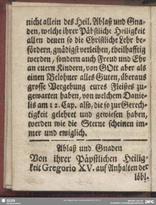 Ablaß und Gnaden