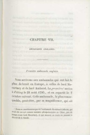 Chapitre VII. Ambassades Anglaises.